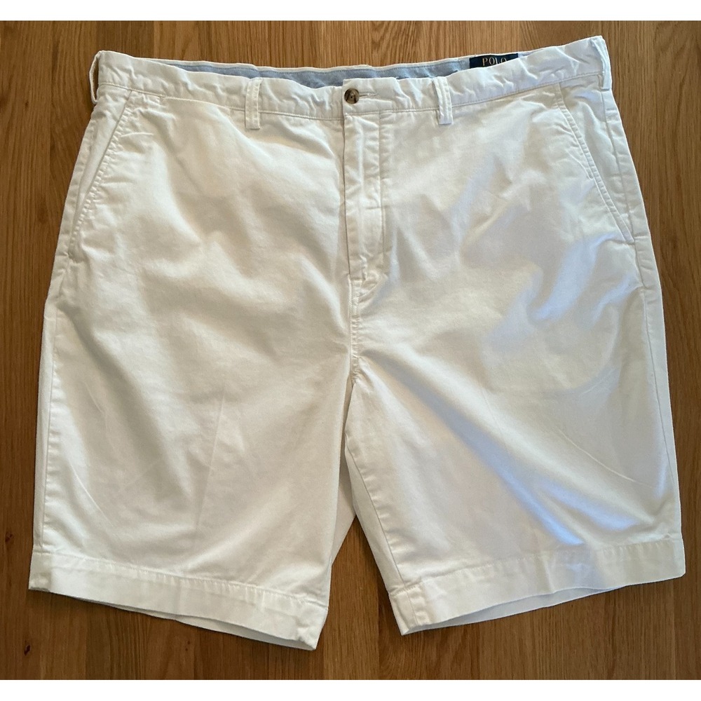 Polo Ralph‎ Lauren Stretch Classic Fit Chino Shorts 40 Optic White 7oz Twill